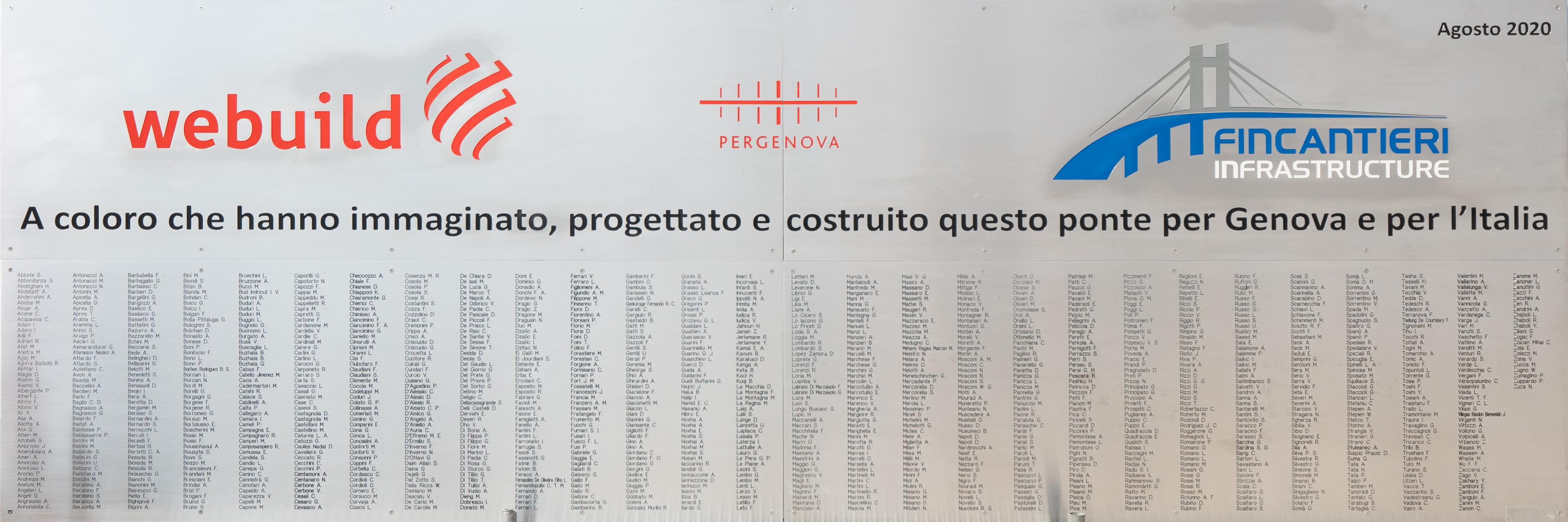 targa nomi ponte genova