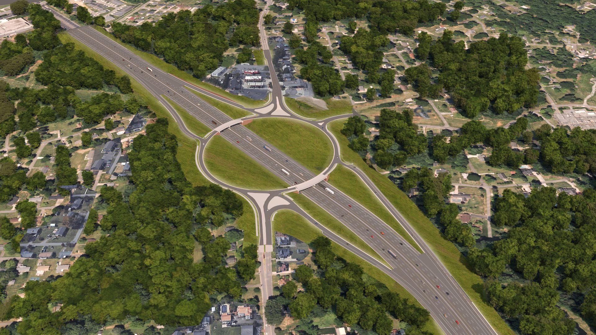 I-85,Gaston County, North Carolina, USA - Courtesy of HDR