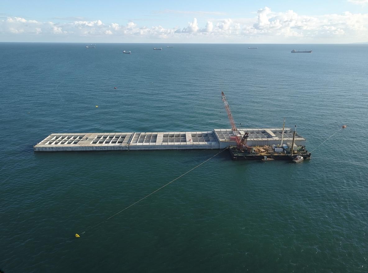 Diga Foranea di Genova, posa cassone 17, Italia | Webuild