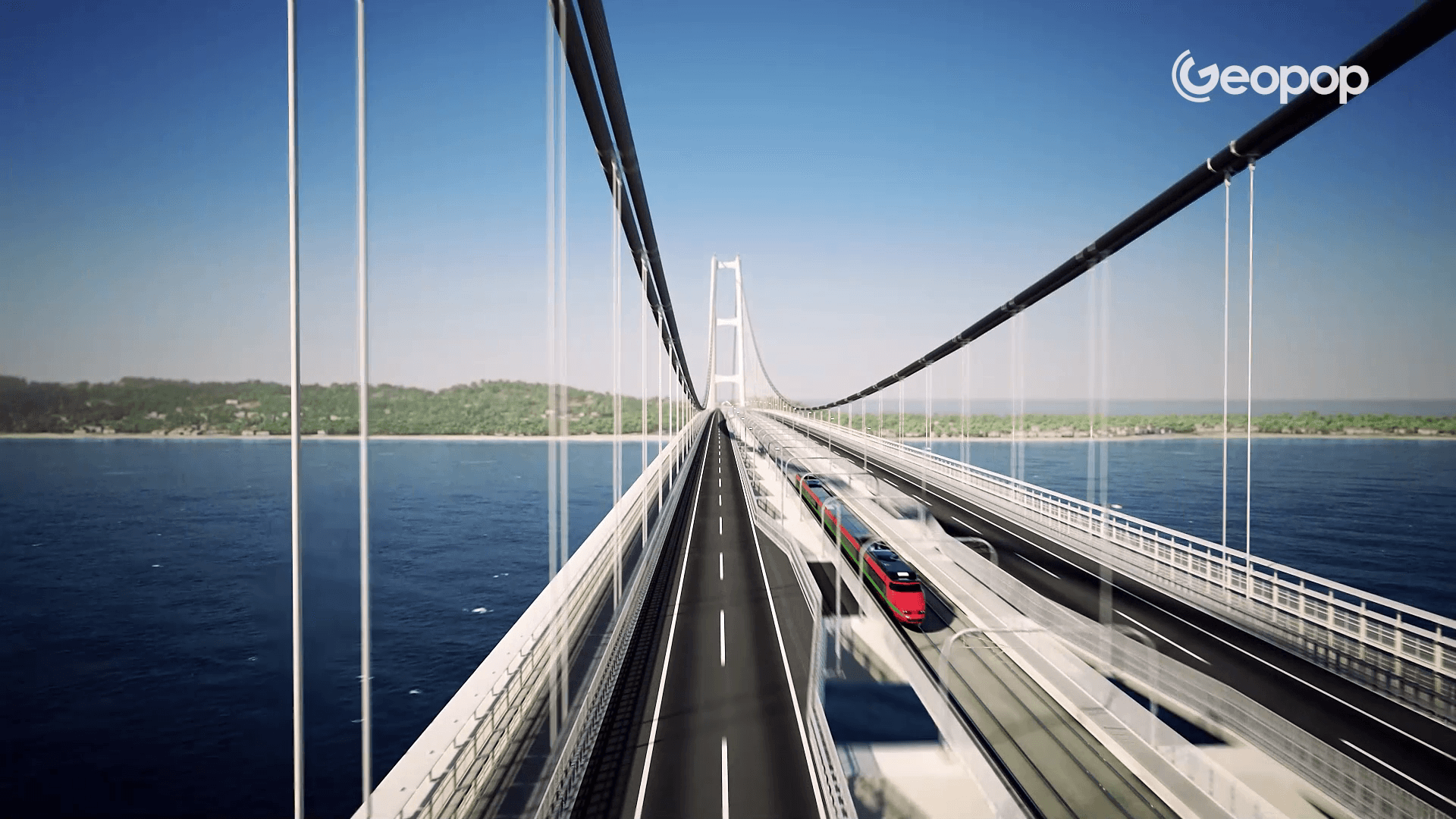 Come sarà il Ponte sullo stretto di Messina? La ricostruzione 3D dai progetti originali – Geopop / Webuild 