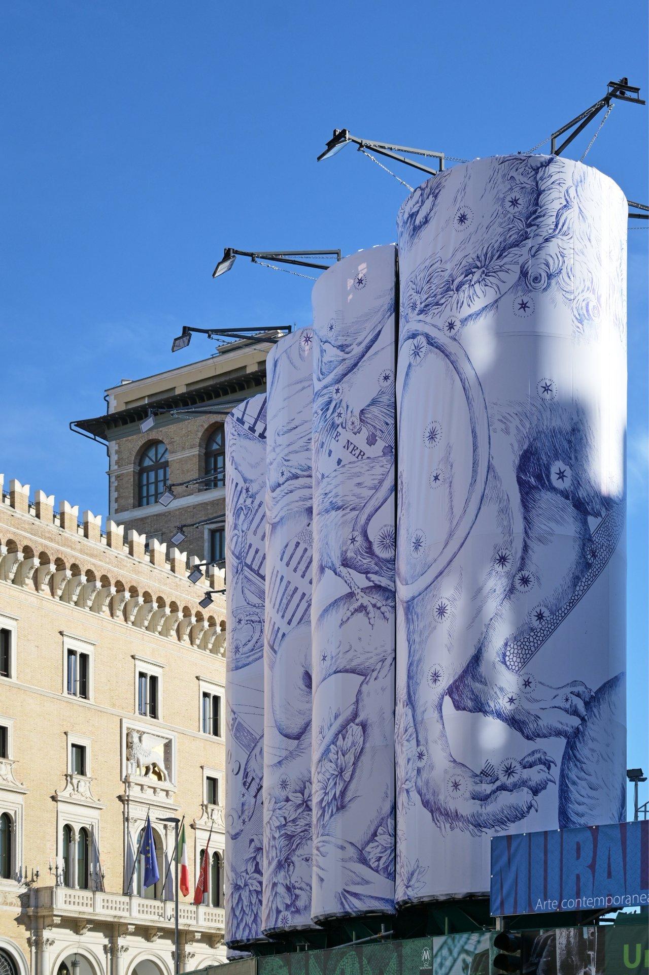 Costellazioni di Roma, Pietro Ruffo, Cantiere Stazione Venezia, Metropolitana Linea C, Roma