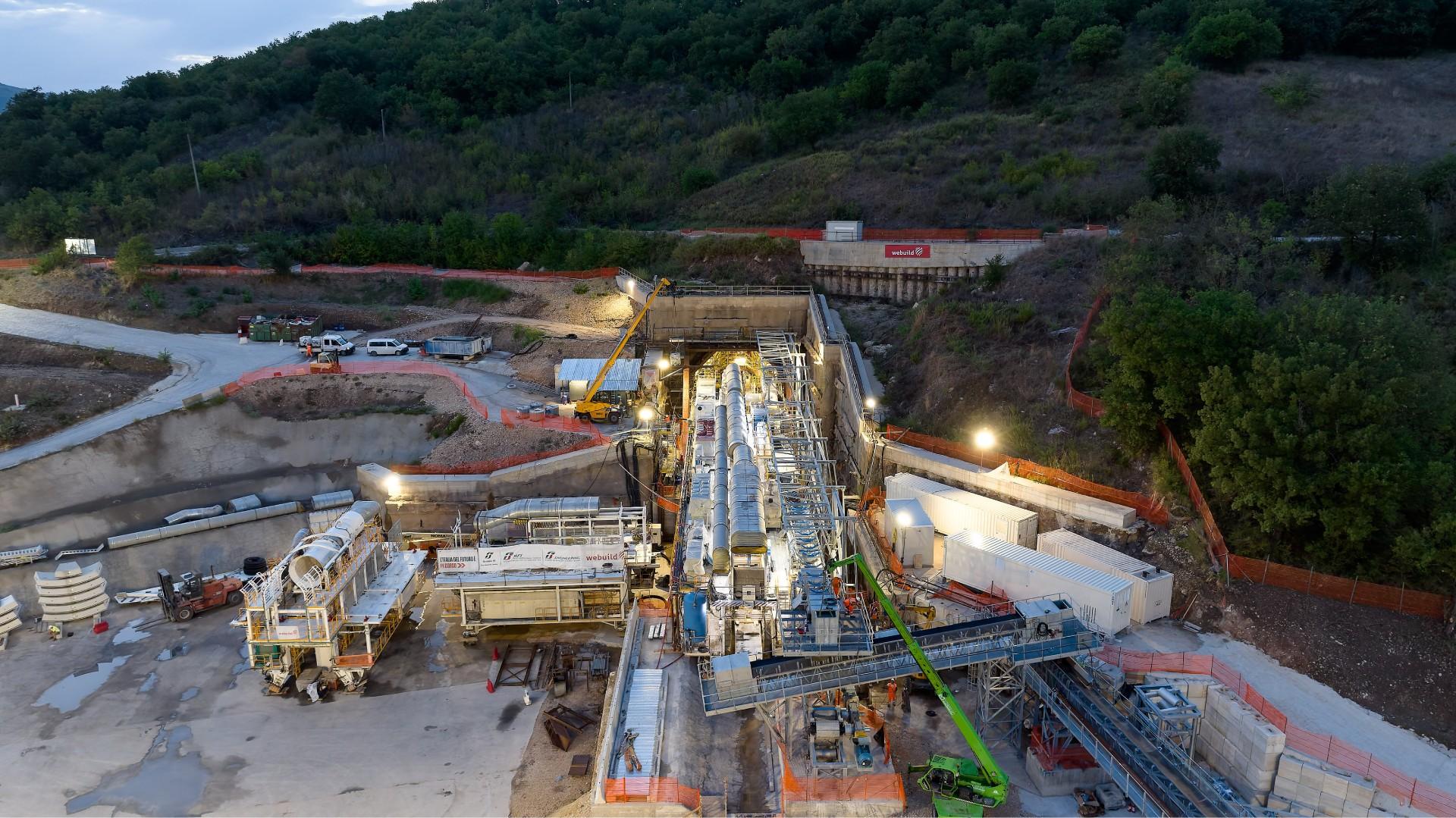 Linea AV/AC Napoli-Bari, Lotto Apice-Hirpinia, TBM Aurora - Webuild Image Library