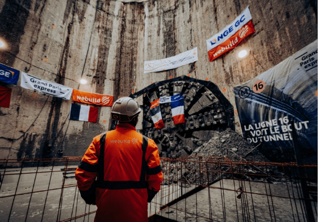 Grand Paris Express, Linea 16, Lotto 2, Breakthrough TBM Houda - ©Guilhem Canal