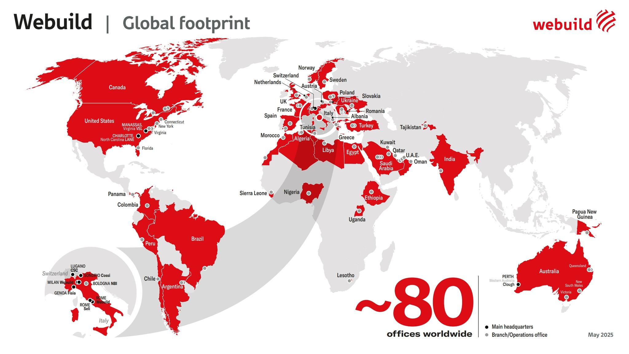 We Build Group Webuild Global Footprint | Webuild Group