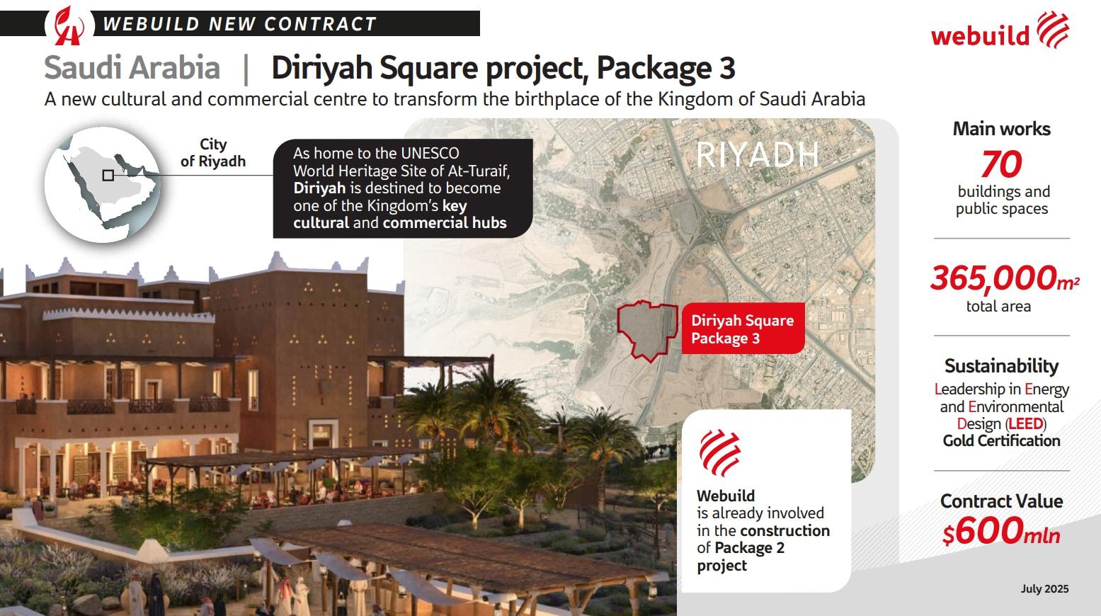 Divya Project Riyadh Webuild: new works worth USD 600 million to build cultural and ...