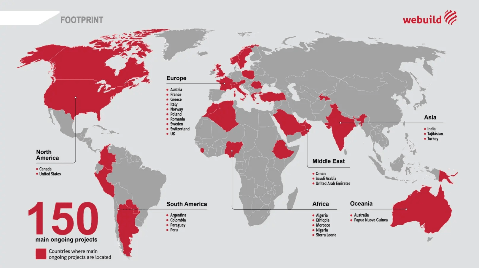 We Build Group Webuild Global Footprint | Webuild Group