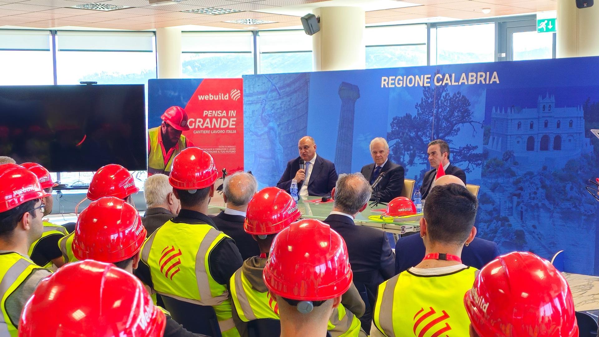 Webuild e Regione Calabria: parte la scuola per formazione e occupazione di giovani e disoccupati nel settore infrastrutture