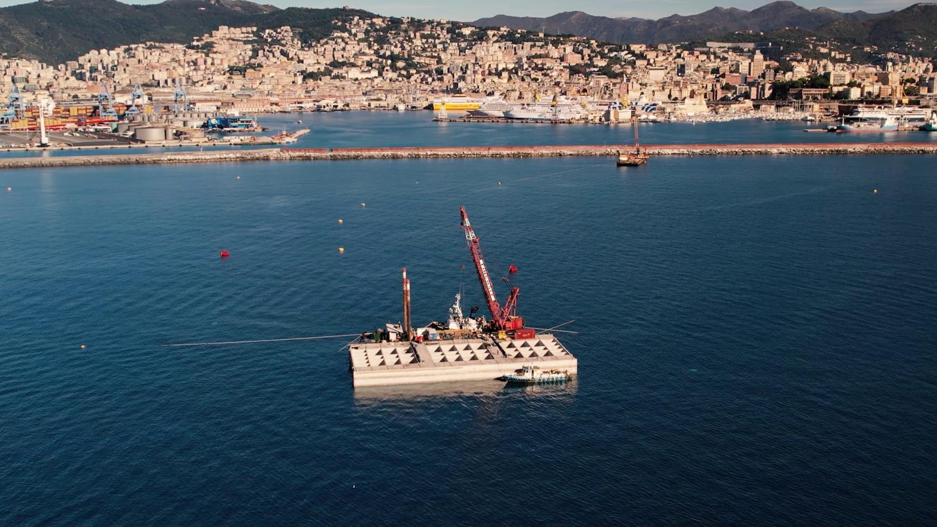 Videonews Diga Foranea di Genova: posato il 13° cassone, il più grande realizzato fino ad ora